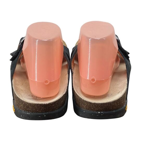 Dansko Dayna Platform Sandals Women's Size EU 40 Black Chunky Sole Vibram Shoes - Picture 4 of 11